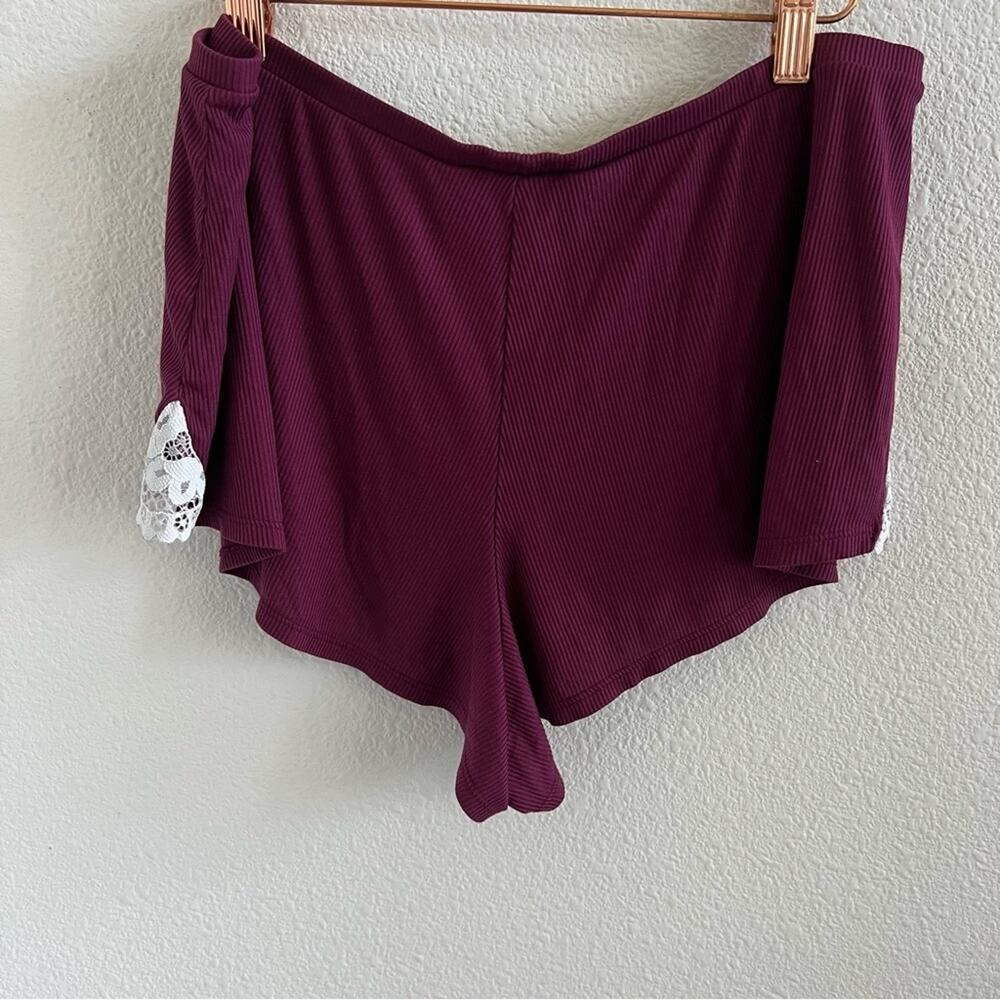 Victoria's Secret Sleep Lounge Shorts Elastic Waist High Cut Sexy Side Lace L - Picture 4 of 8